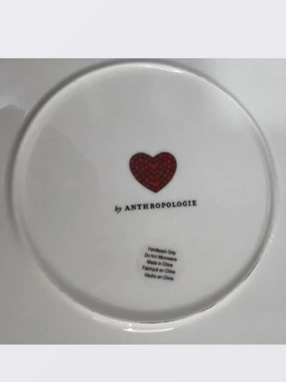 Bistro Tile Stoneware 24k Gold Accent Valentine’s Pie Dish - NEW
